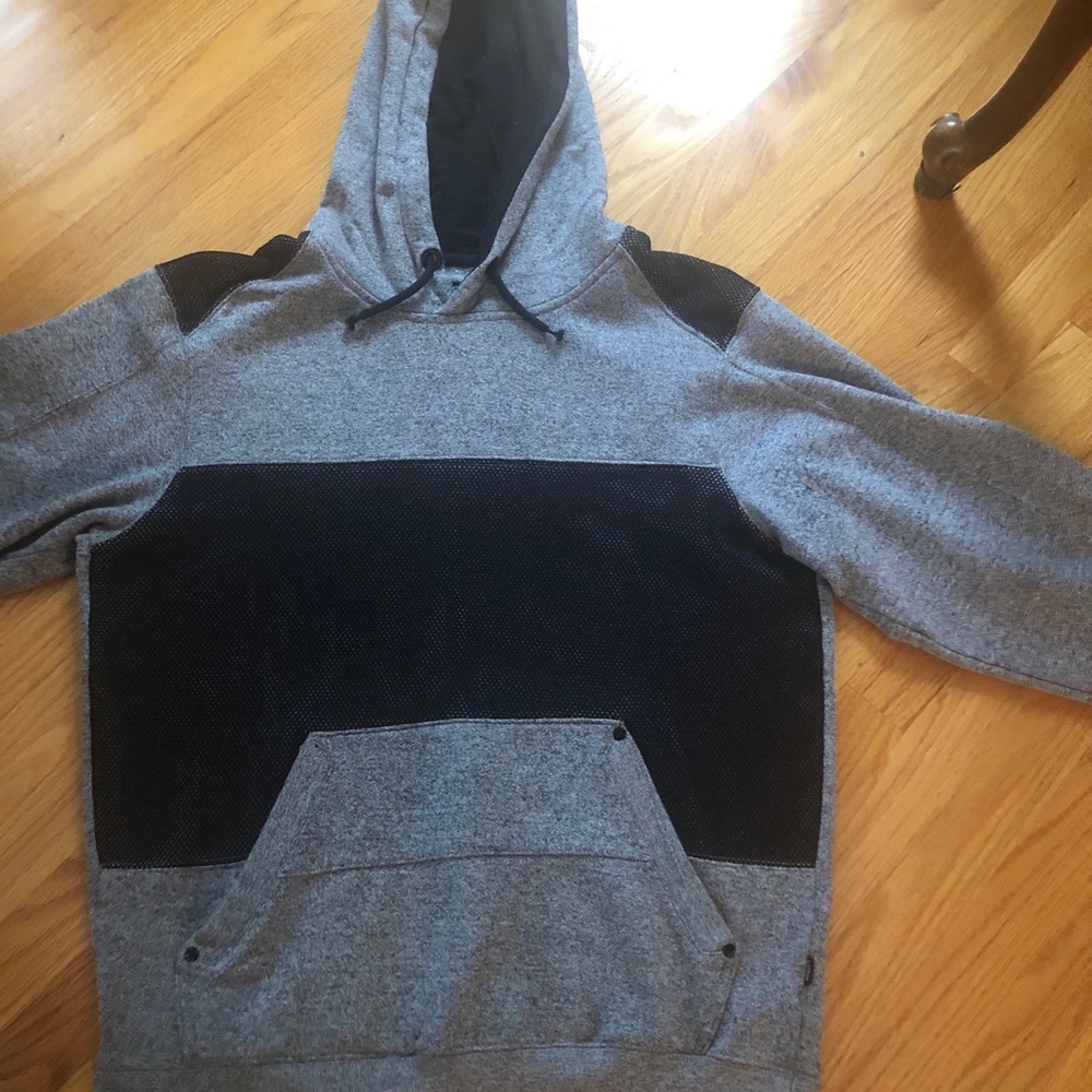 Men’s Gray/Black hoodie sweat shirt